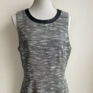 BRepublic black textured pattern faux leather dres